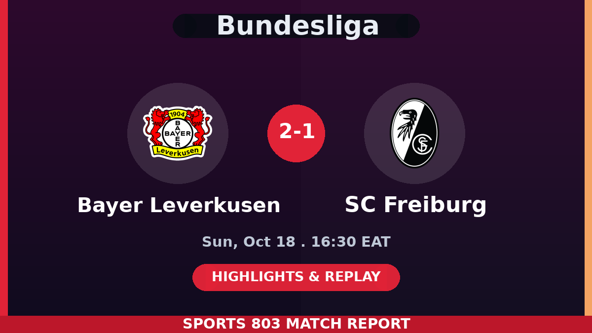 Bayer Leverkusen vs SC Freiburg – Sports 803 match graphic