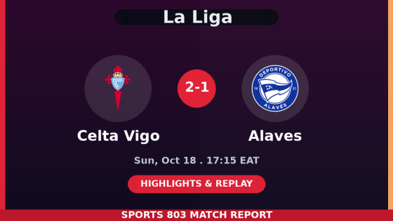 Celta Vigo vs Alavés – Sports 803 match graphic