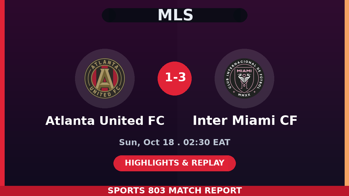 Atlanta United FC vs Inter Miami CF – Sports 803 match graphic