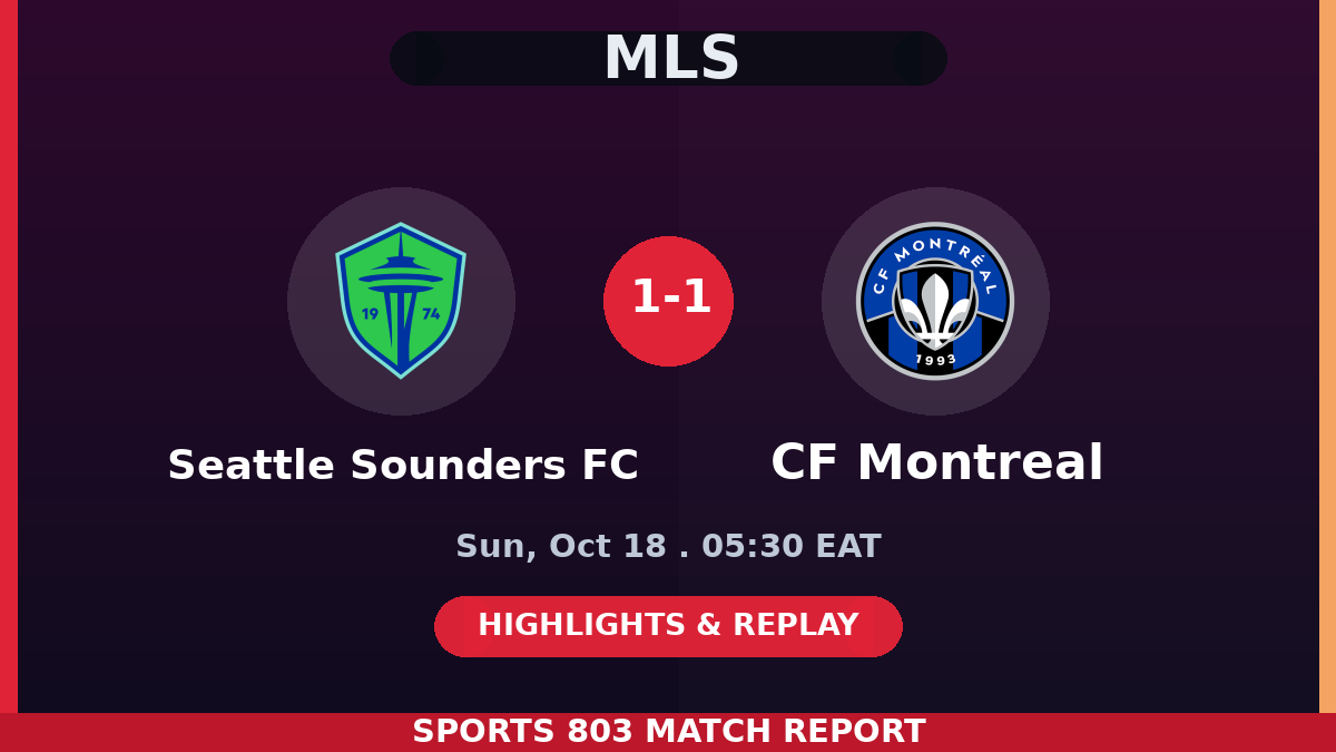 Seattle Sounders FC vs CF Montréal – Sports 803 match graphic