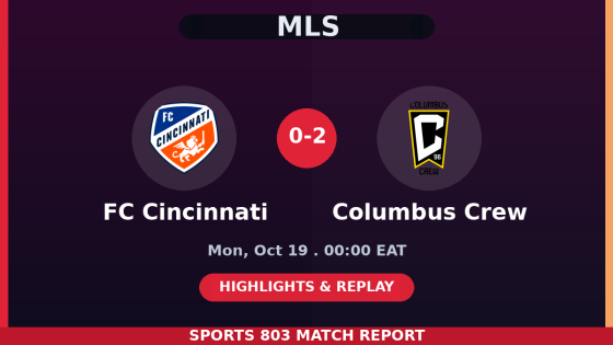 FC Cincinnati vs Columbus Crew – Sports 803 match graphic