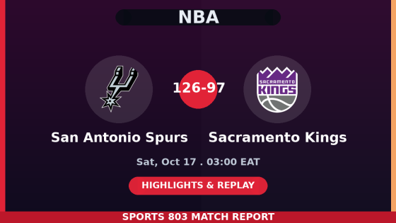 San Antonio Spurs vs Sacramento Kings – Sports 803 match graphic