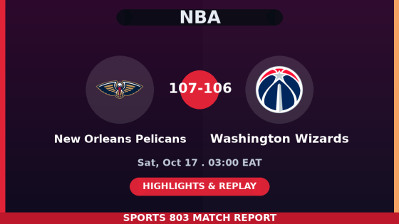 New Orleans Pelicans vs Washington Wizards – Sports 803 match graphic