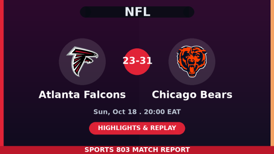 Atlanta Falcons vs Chicago Bears – Sports 803 match graphic