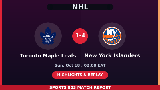 Toronto Maple Leafs vs New York Islanders – Sports 803 match graphic