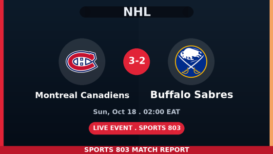 Montreal Canadiens vs Buffalo Sabres – Sports 803 match graphic