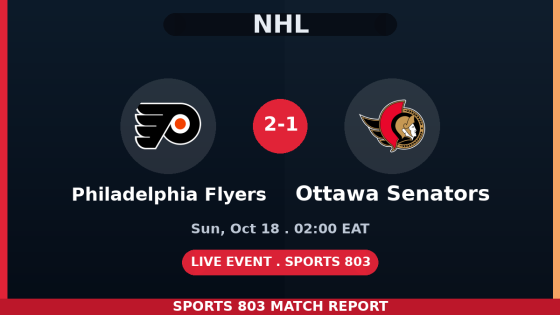 Philadelphia Flyers vs Ottawa Senators – Sports 803 match graphic