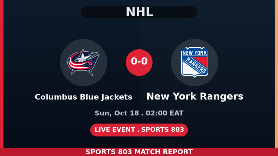 Columbus Blue Jackets vs New York Rangers – Sports 803 match graphic