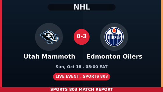 Utah Mammoth vs Edmonton Oilers – Sports 803 match graphic