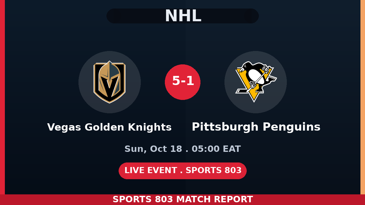 Vegas Golden Knights vs Pittsburgh Penguins – Sports 803 match graphic