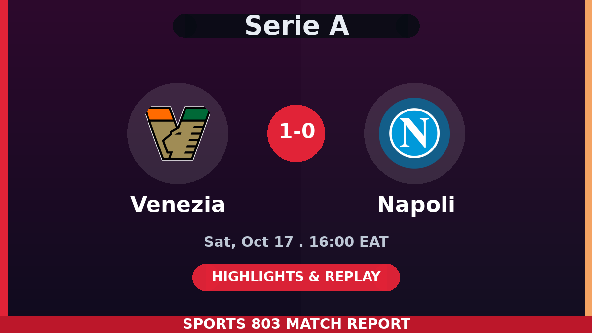 Venezia vs Napoli – Sports 803 match graphic